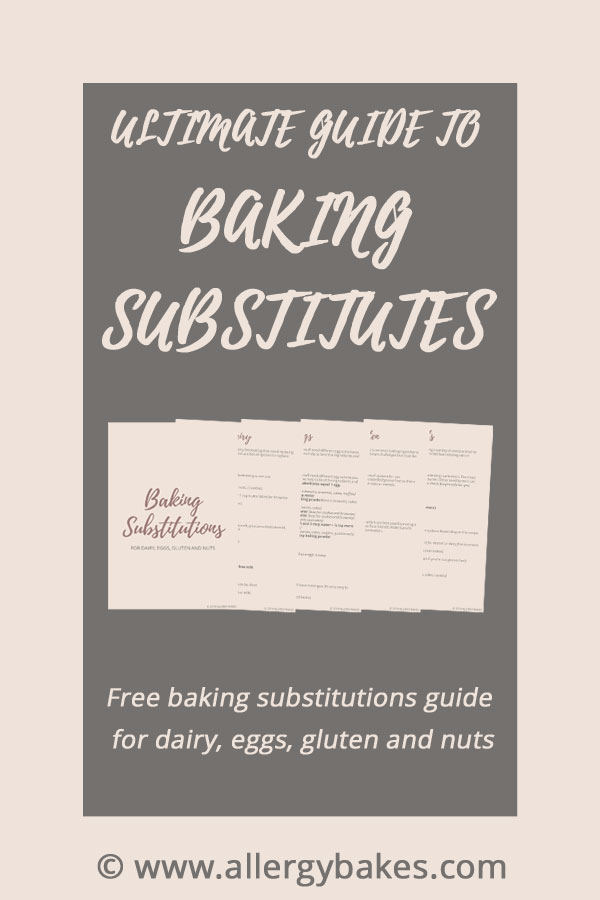 allergy baking substitutes freebie