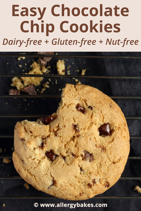 Chocolate Chip Cookies | Dairy-free + Gluten-free + Nut-free